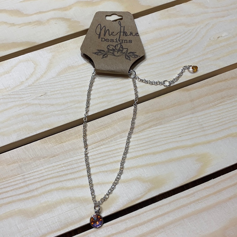 NWT-Sterling Silver Swarovski Crystal Anklet
